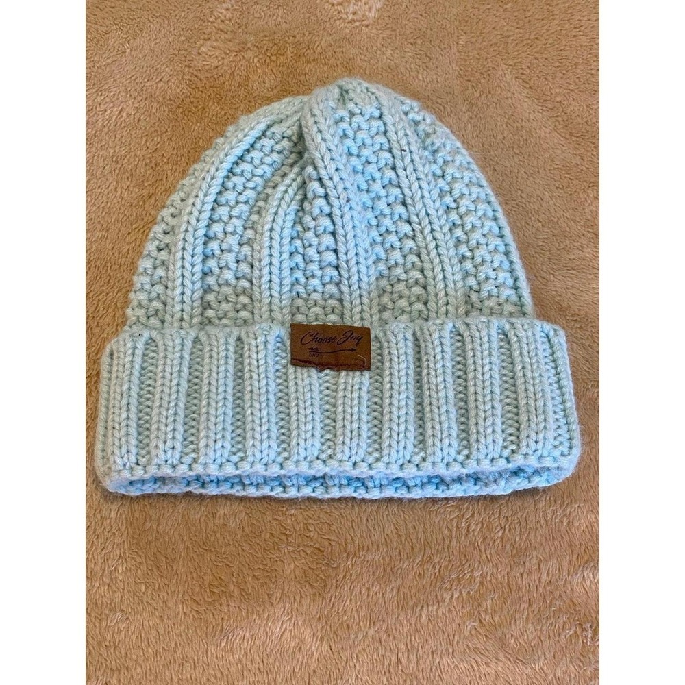 Choose Joy Hat Beanie Winter Knit OSFM s2